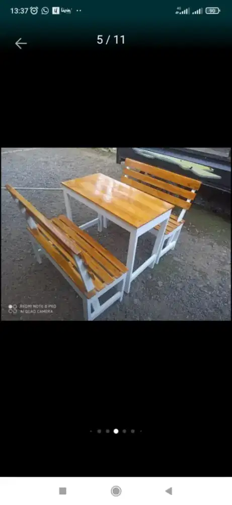 Meja kursi warung  jati