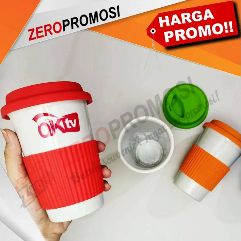 Mug Keramik Promosi Rubber Rainbow Cup