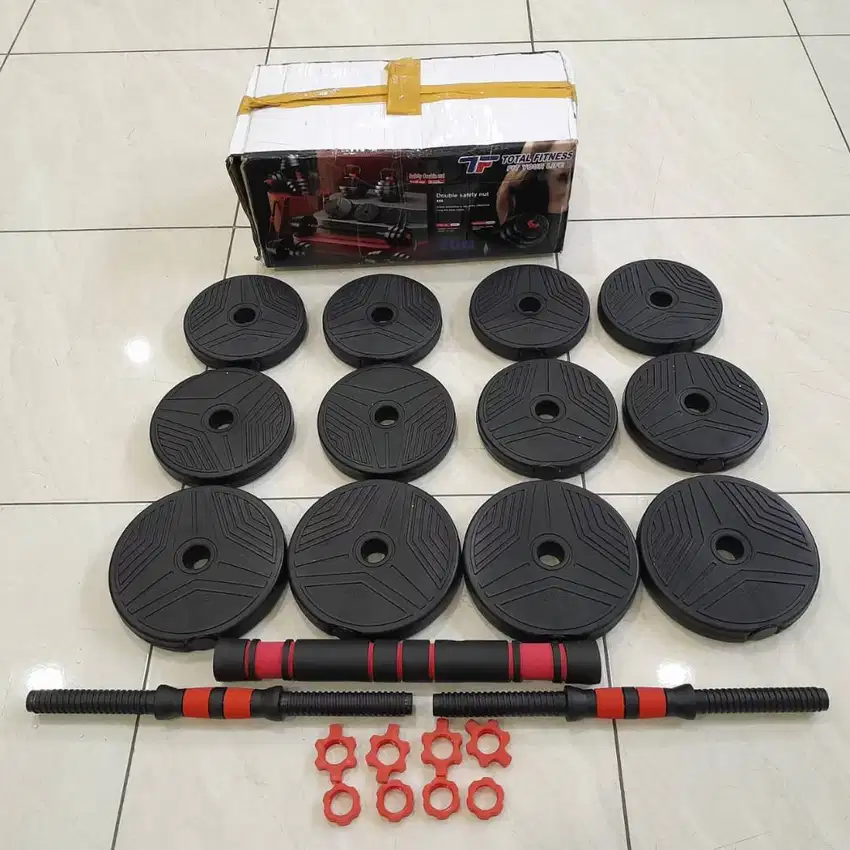 Dumble / Dumbbell / Barbell PVC Set 20kg / Dumble Plastik