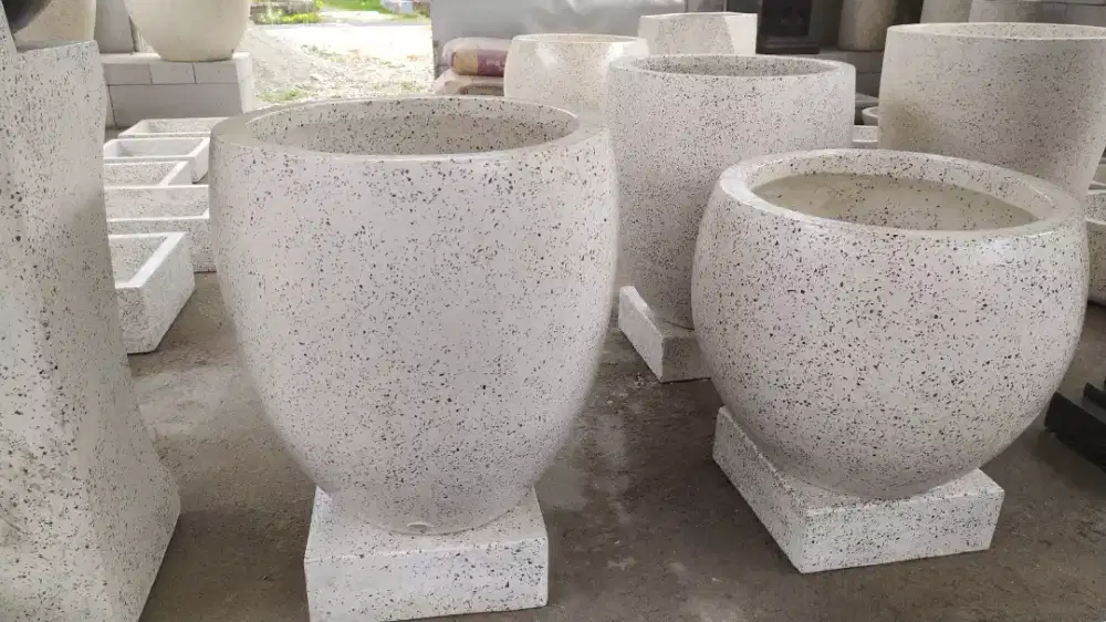 Bak mandi terazzo asli batu corak