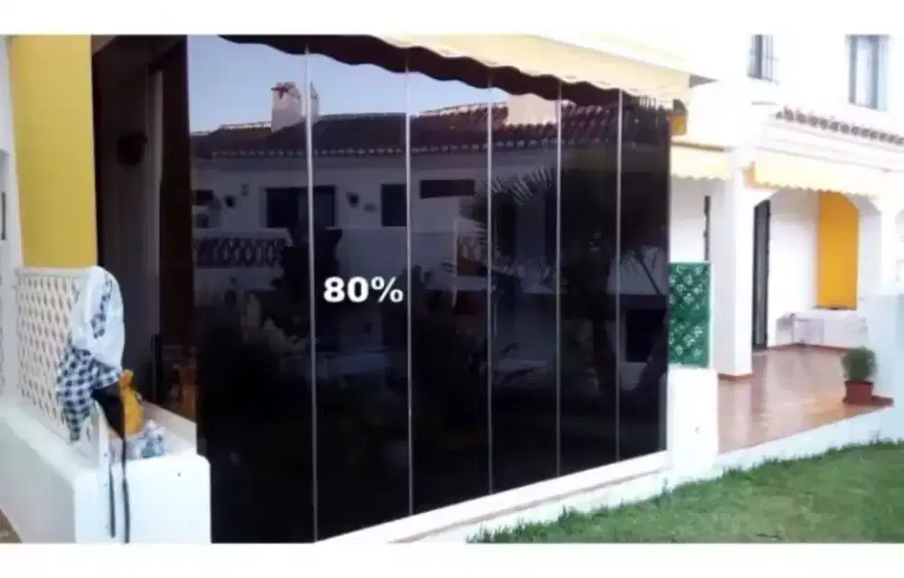 Sticker Kaca Film Riben Kaca Film Hitam Peredam Panas Kaca Jendela