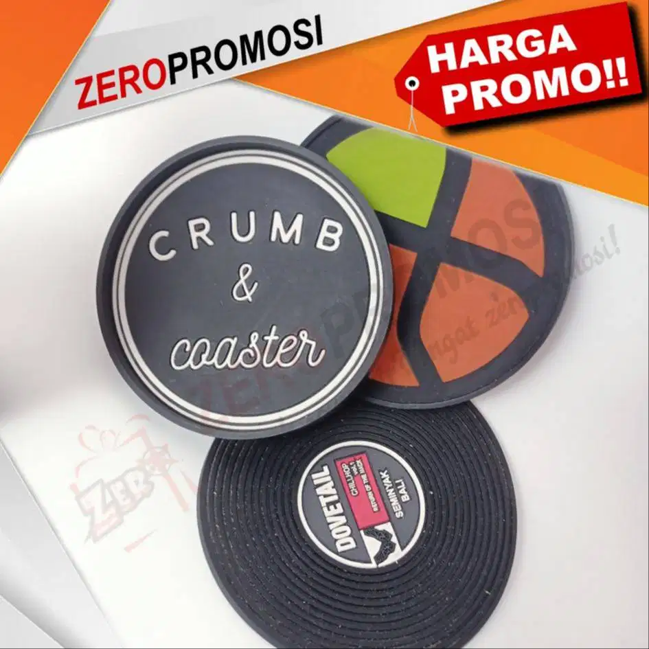 souvenir tatakan gelas custom