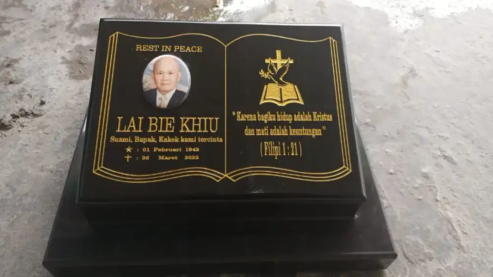 BATU NISAN FULL GRANITE UK 30X40 DUDUKAN 40X50+FOTO BAHAN KERAMIK