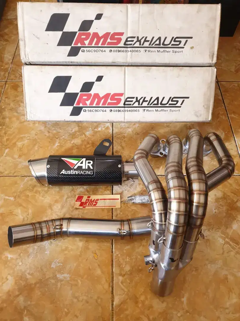 Knalpot ninja zx25r fullset komplit tinggal pasang pnp