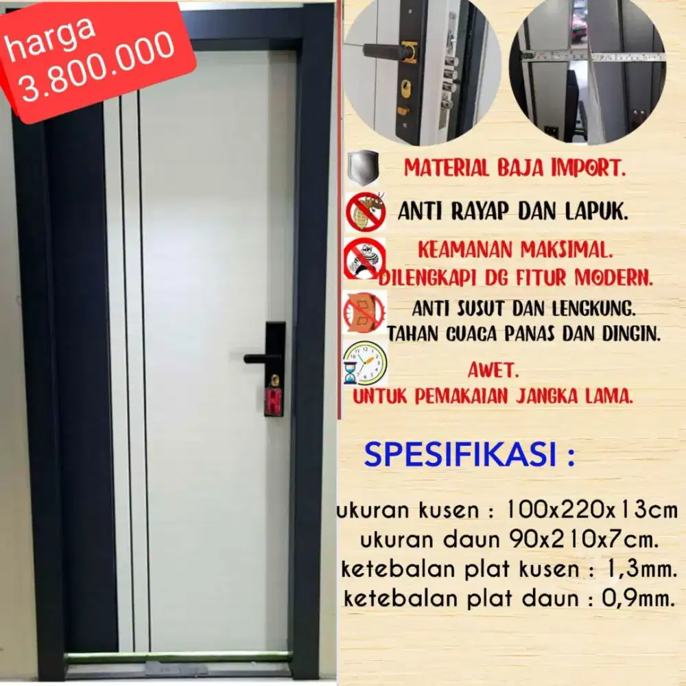 Pintu rumah/ pintu baja / pintu import