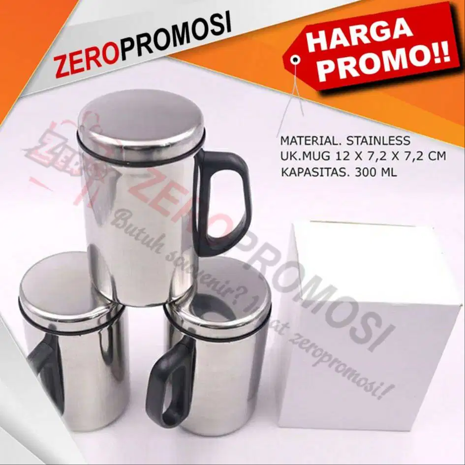 Termos Mug 350 ml Stainless Steel / Gelas Mug Promosi Souvenir Hampers