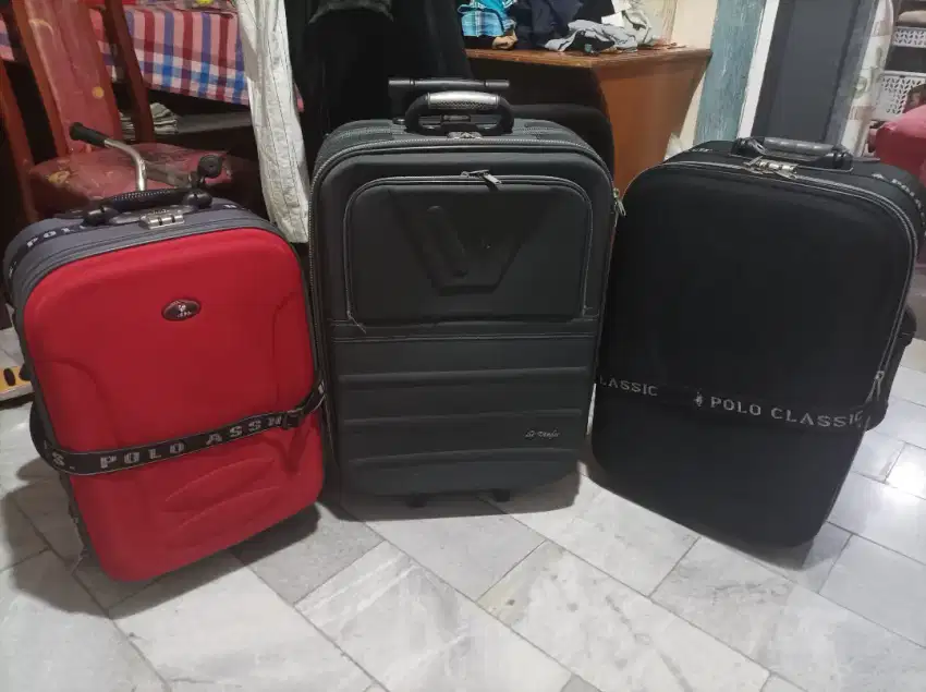 Bagasi tas koper merk polo asli kondisi normal siap pakai