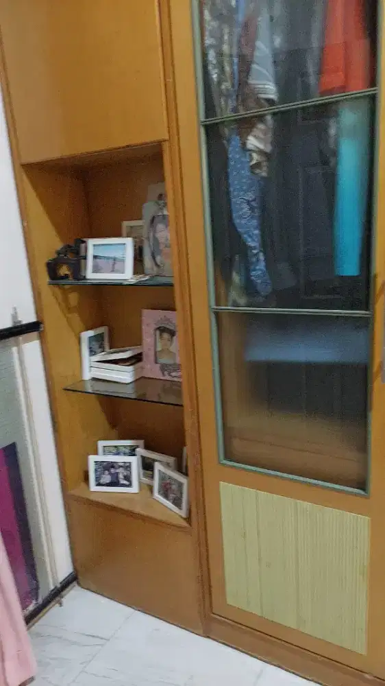 Lemari baju ala ukiran jepang 3 set lemari berikut meja dandan