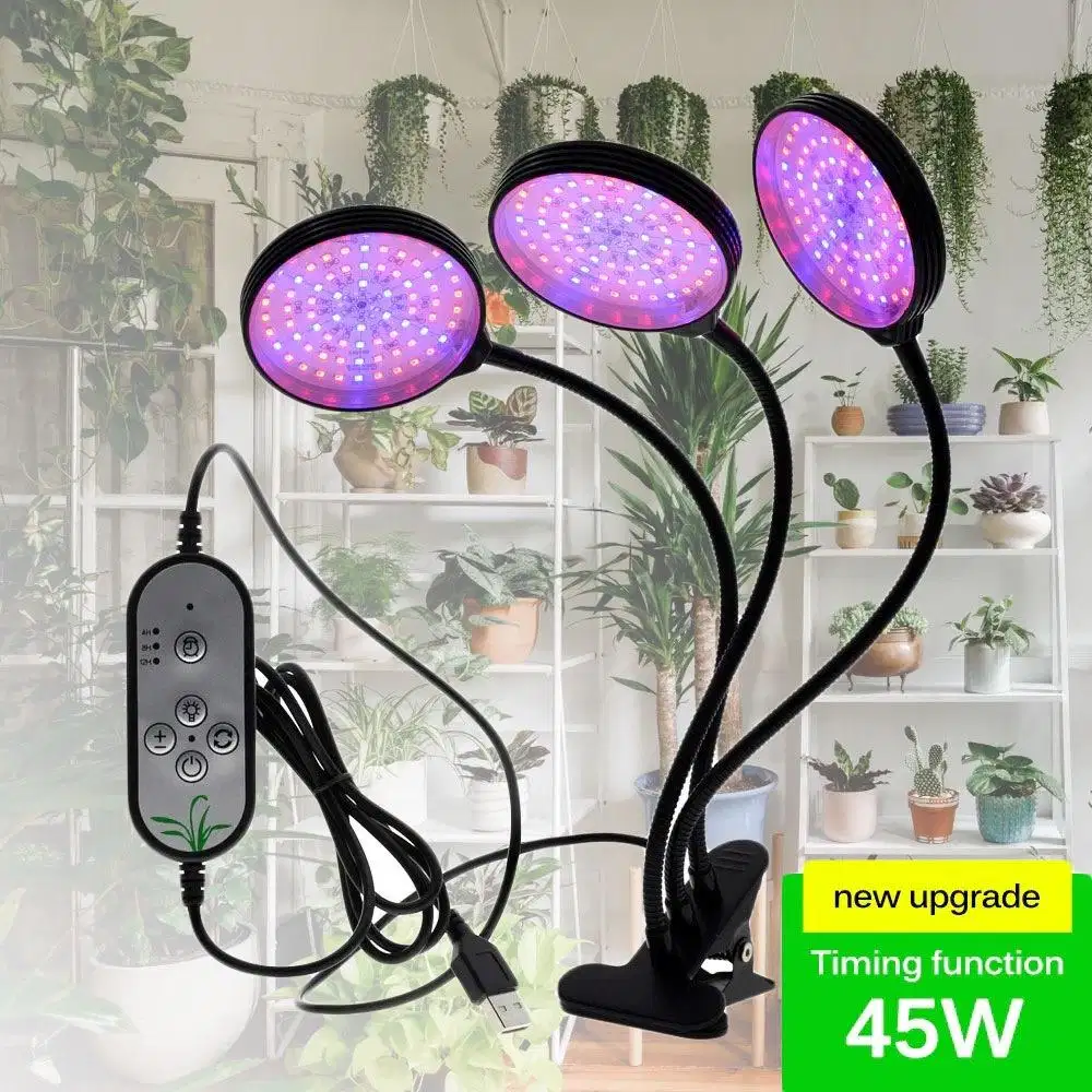 lampu led tanaman phytolamp fitolamp grow 3kepala 45w