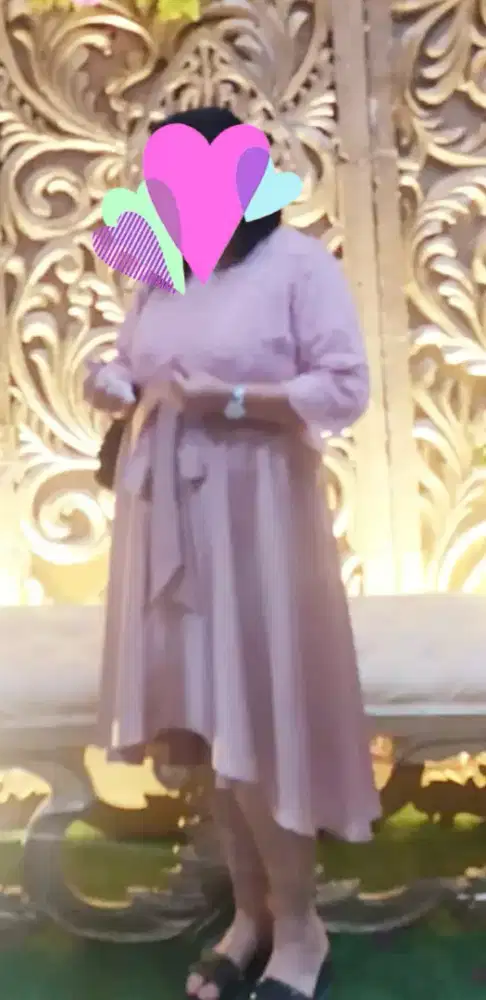 Dress pesta cuma 1x pakai jahitan butik beli 700k jual.murmer nego