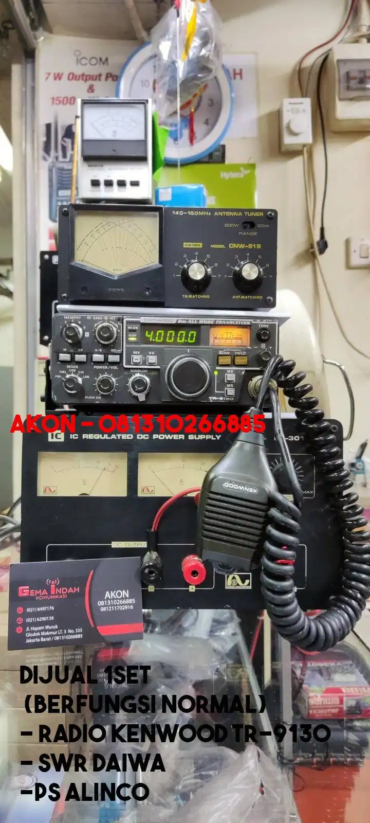 SWR Antenna Tuner Daiwa Radio RIG kenwood TR9130 TR 9130 Alinco HF Rig