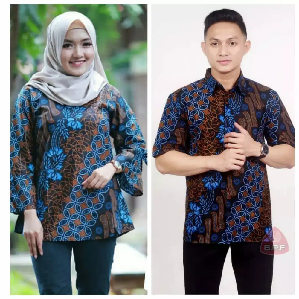 Batik atasan blus panjang Sarimbit / pasangan