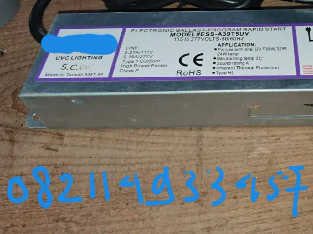 Ballast uvc lighting ESS-A39T5UV