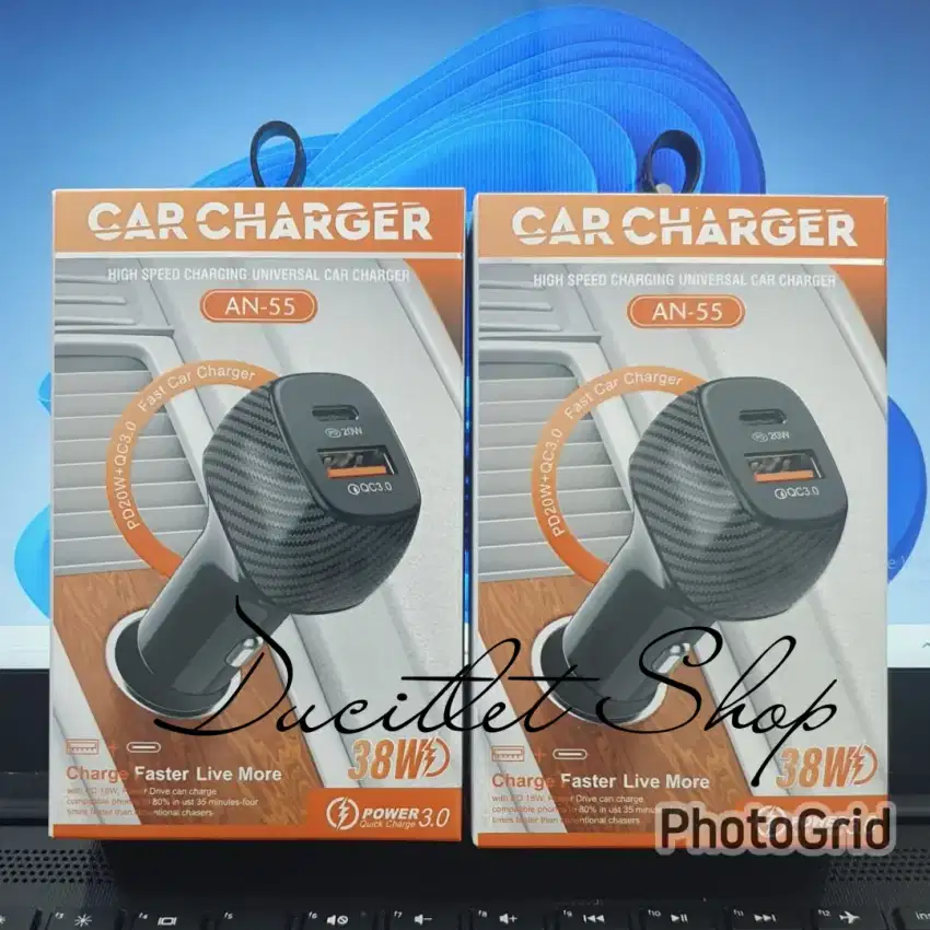 Car Charger Hp iphone Type Dual Port USB C Quick Super Fast charging