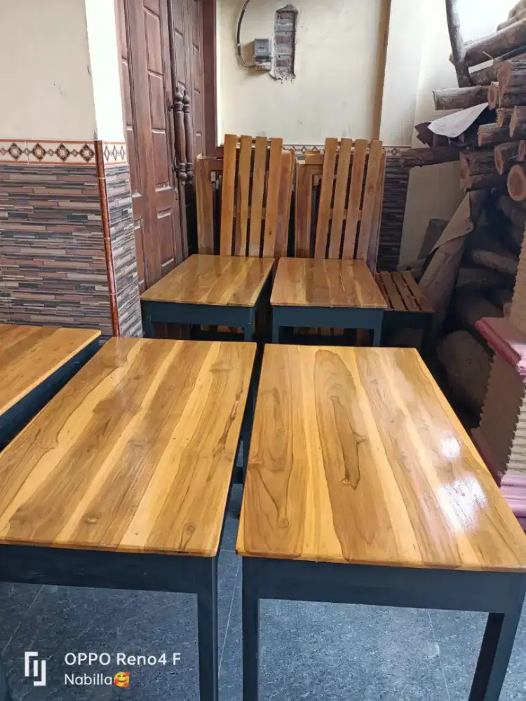 Meja warkop murah full kayu