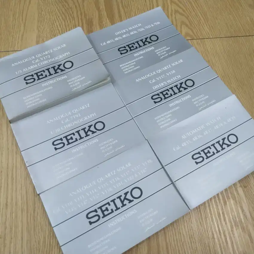 Manual Book Jam Seiko Original Authentic