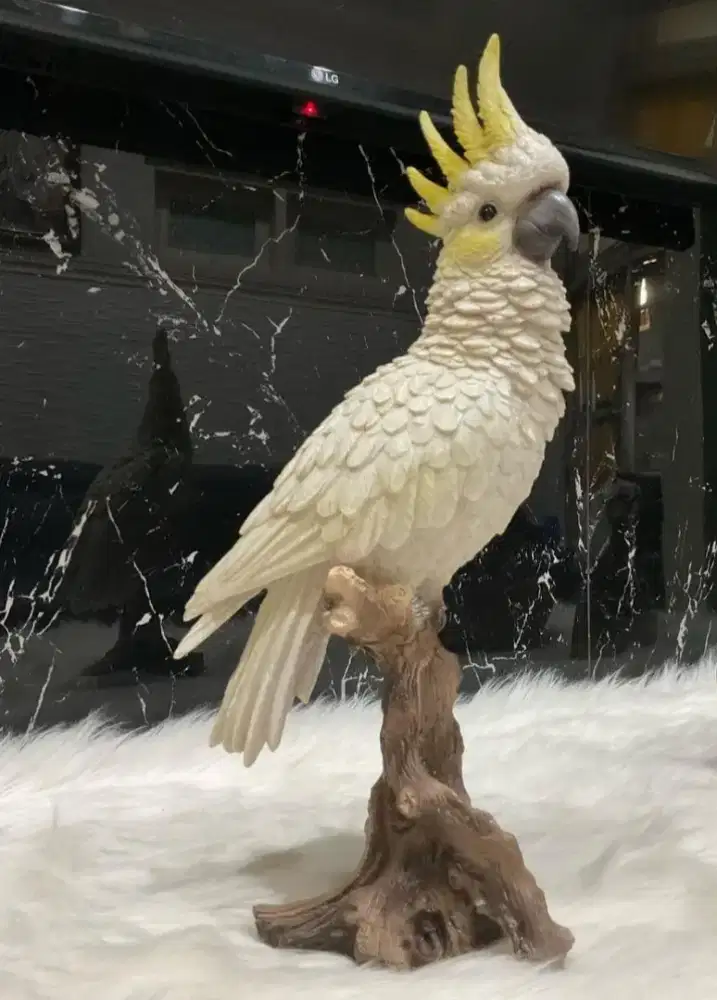 pajangan kramik burung nuri