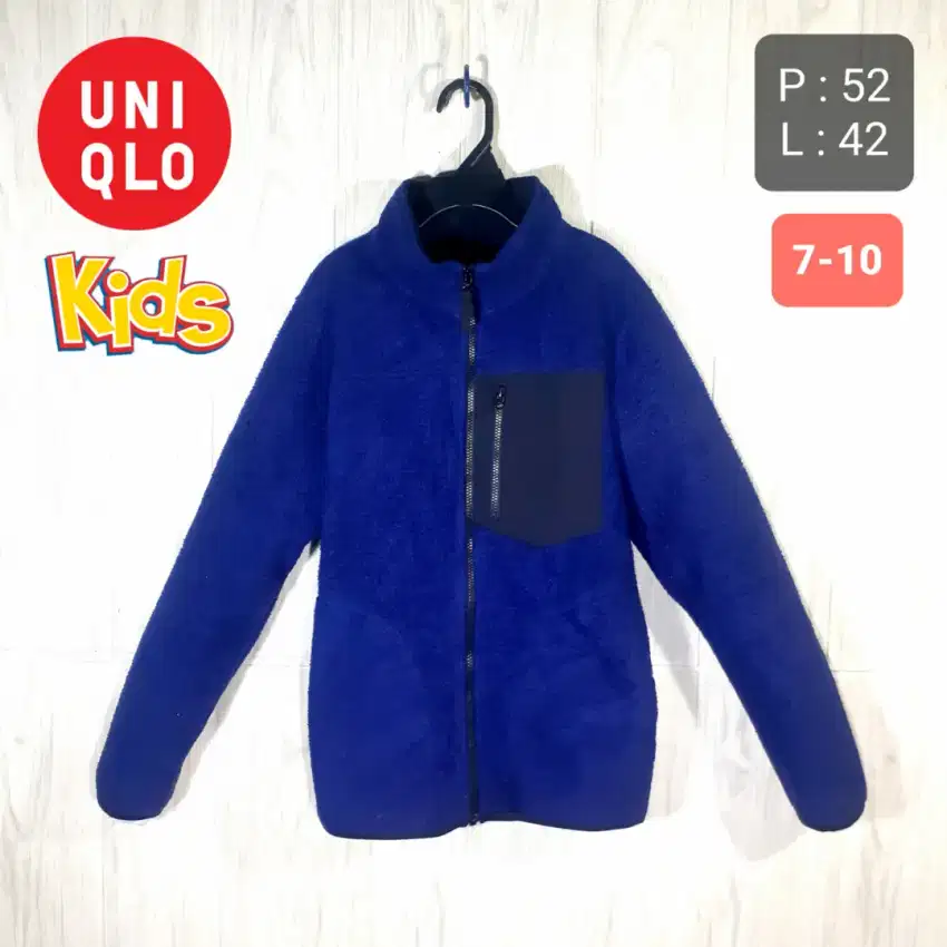 Jaket Anak UNIQLO Kids Sherpa Polar Fleece Usia 78910 Second Original