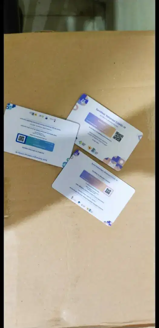 Print kartu vaksinasi dan id card