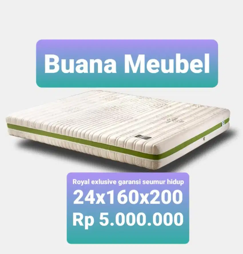 Kasur busa Royal garansi seumur hidup bln april harga naik