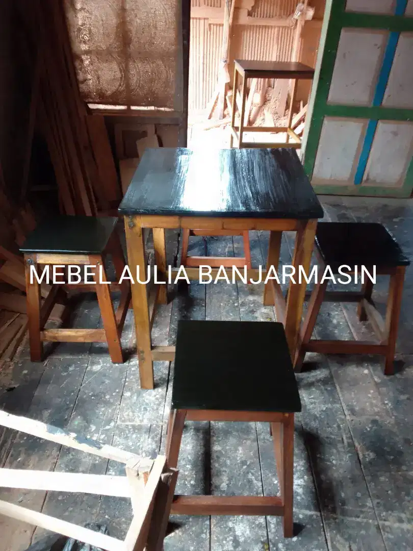 meja kursi kafe angkringan