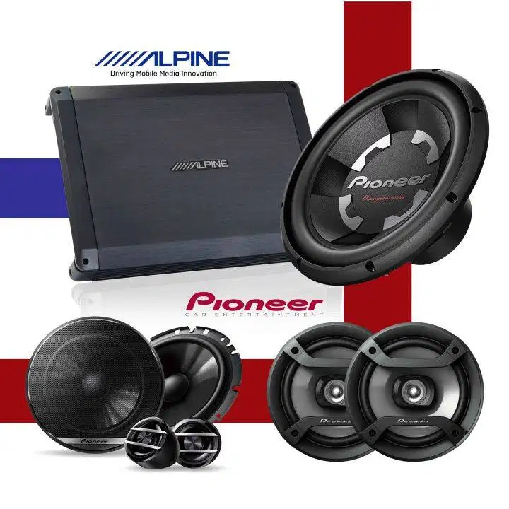 PAKET AUDIO MOBIL  PIONEER, JBL, VENOM FREE SPEAKER SOUND QUALIT LEVEL
