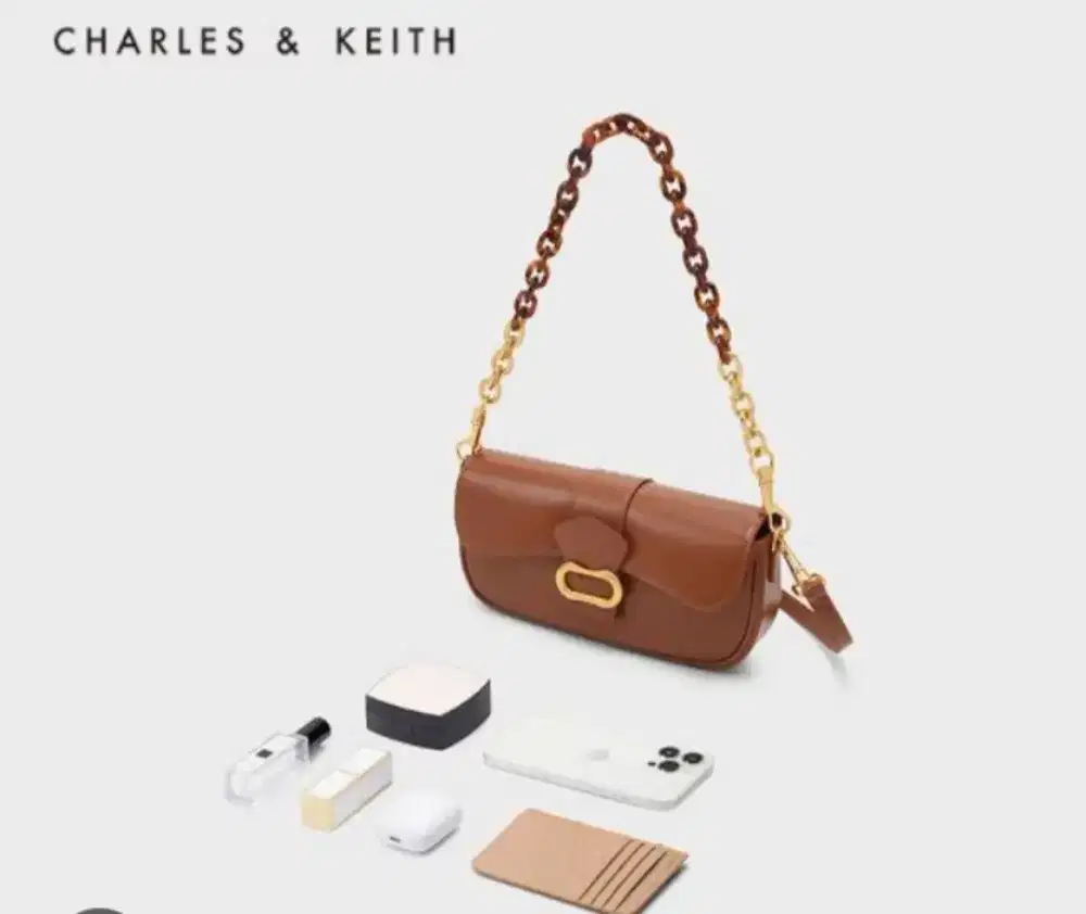 Charles & keith elegant small square shoulder bag