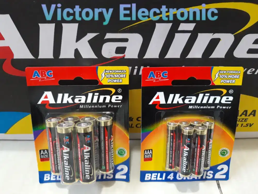 Baterai Battery ABC Alkaline AA A2 AAA A3 isi 6 pcs