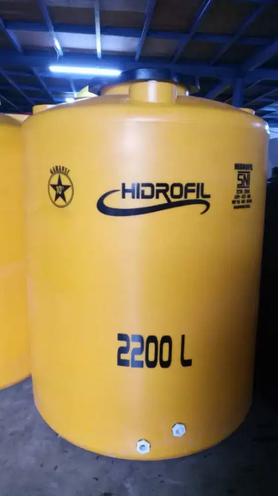HIDROFIL Tandon air 2200lt Plastik 3 Lapisan Tebal dan Kuat