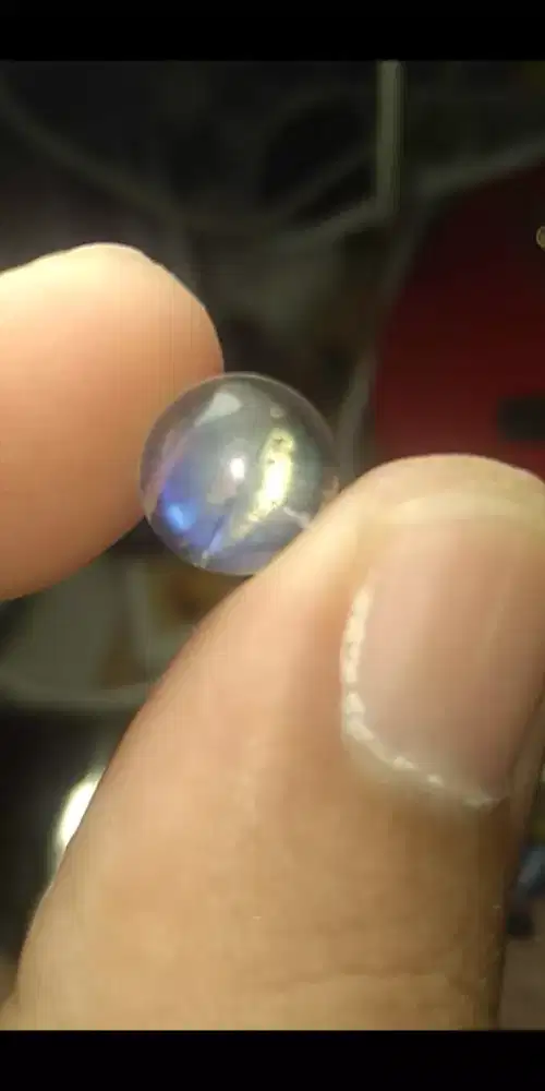 Natural monstone biru cat eye antik unik