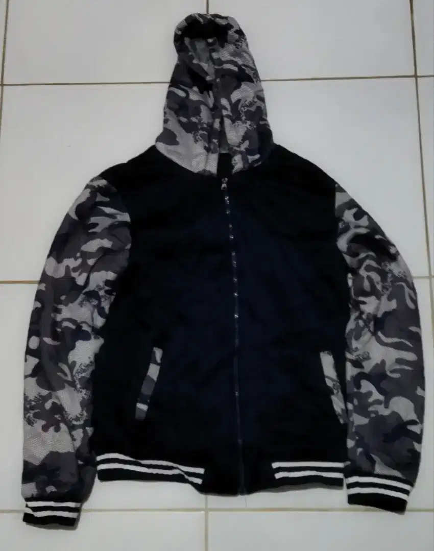 Jaket Camo serva navy p:67 l:53