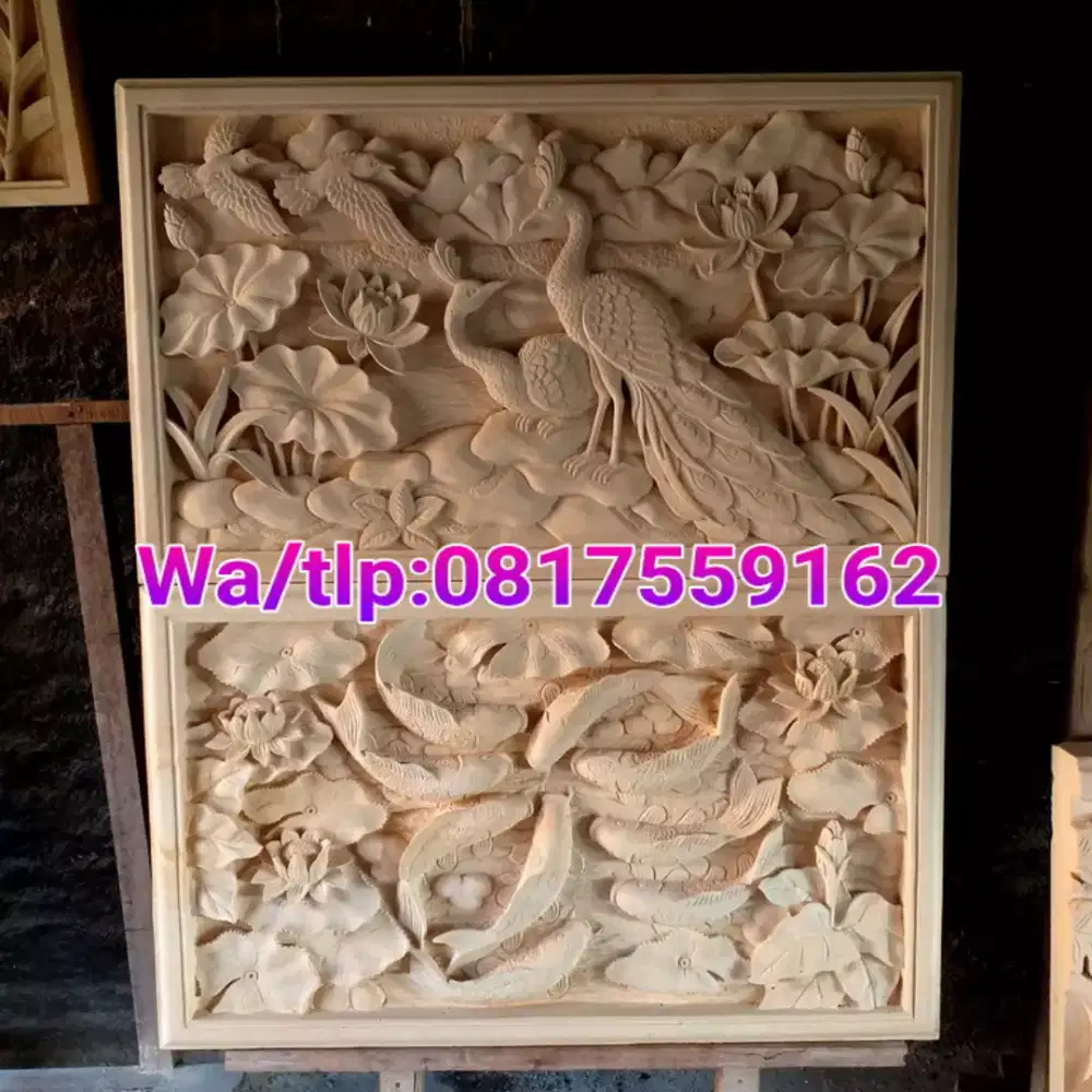 RELIEF IKAN KOI  BATU ALAM