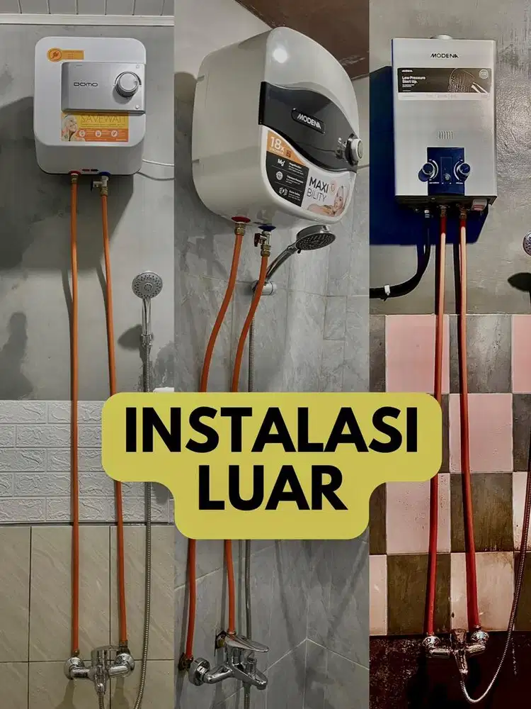 Pasang Water Heater Instalasi Luar