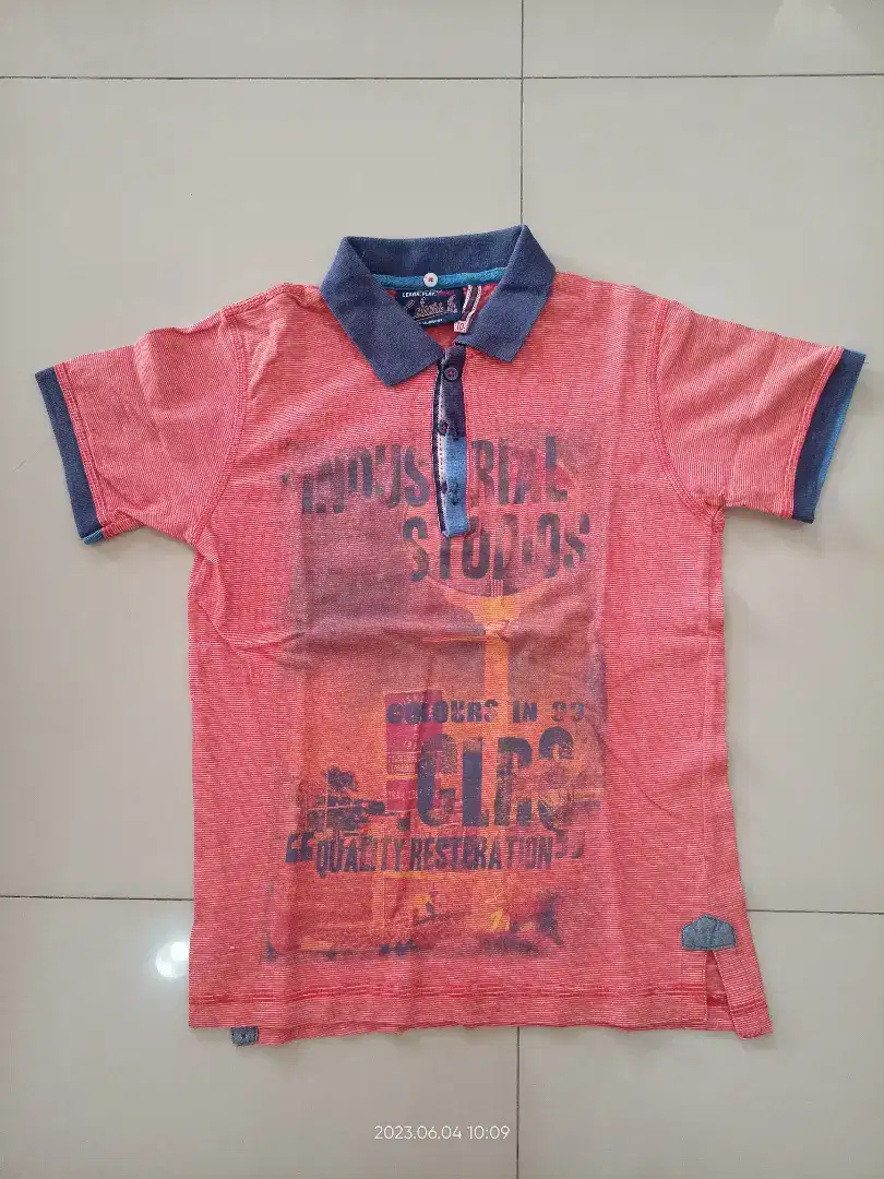 baju polo shirt anak laki laki usia 10 tahun colours in orange