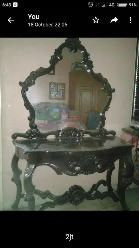 Meja Rias Antik Jati