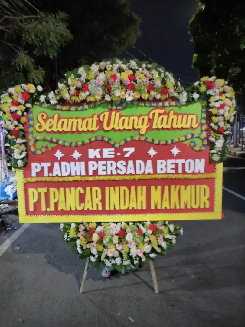 Karangan Bunga papan murah segala ucapan