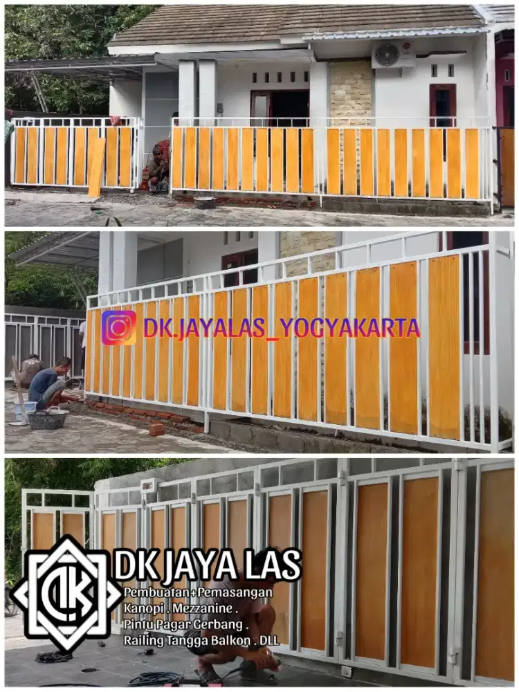 Pintu Pagar gerbang . Kanopi minimalis