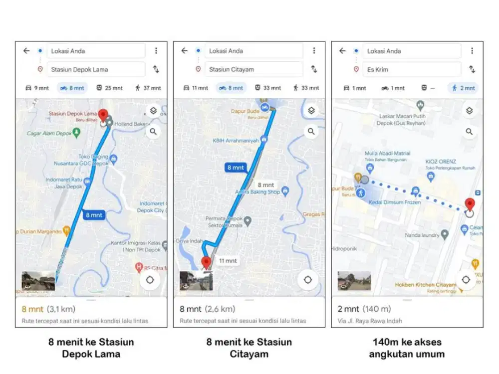 Kontrak/Sewa rumah, dekat dengan stasiun depok lama & citayam