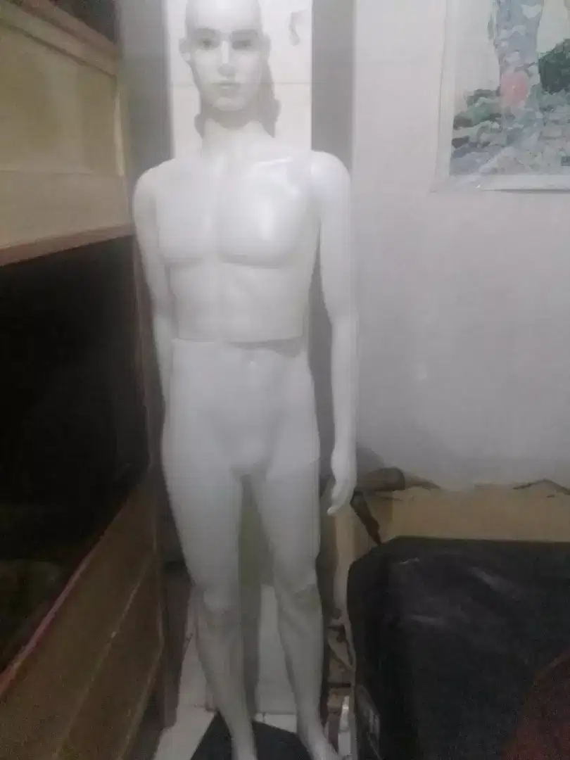 Manekin Mannequin cowo putih bahan plastik anti pecah