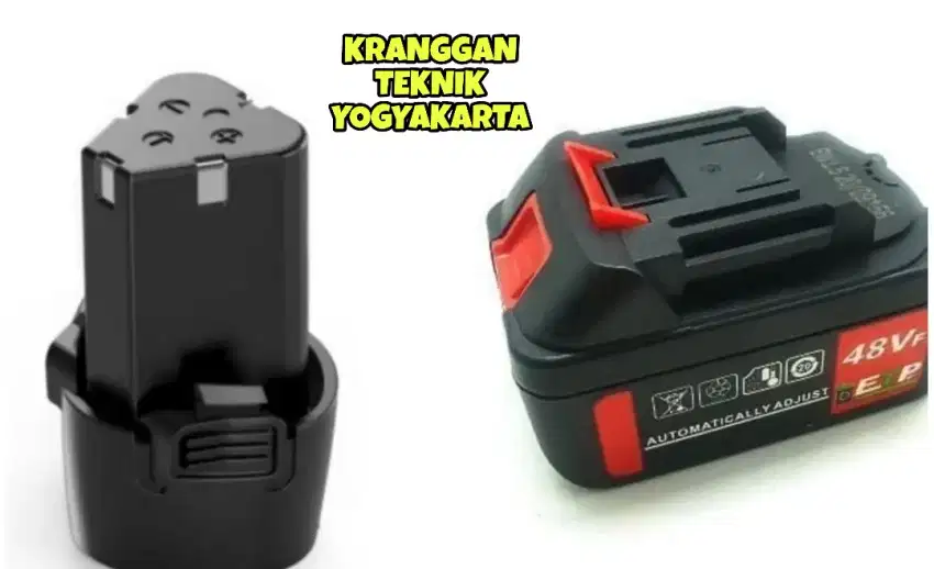 (KRANGGAN TEKNIK)baterai utk bor potong rumput cordless terlengkap