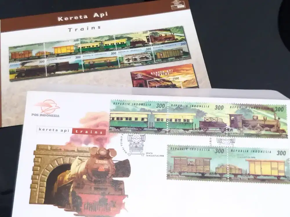 Prangko Perdana Edisi Kereta Api Indonesia Kolektor Filateli