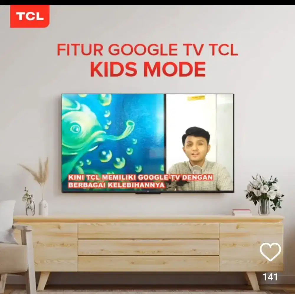 GoogleTV Smart Android 11 TCL 55 4K UHD Bezelles Netflix Digital BARU