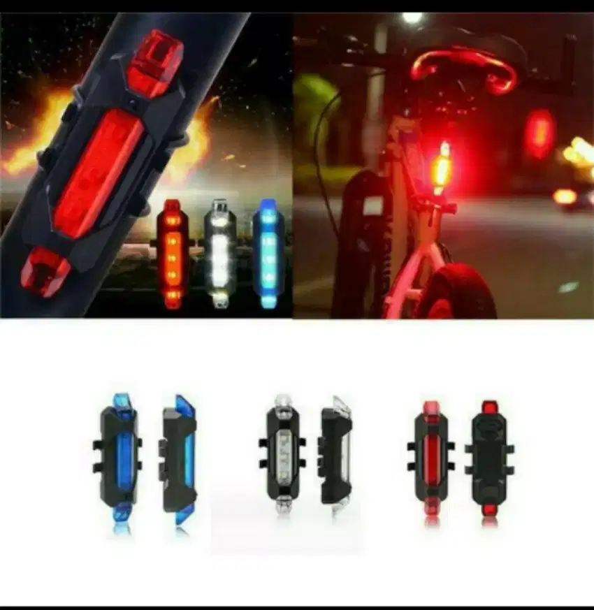 Lampu depan/belakang Sepeda Usb Rechargeatable
