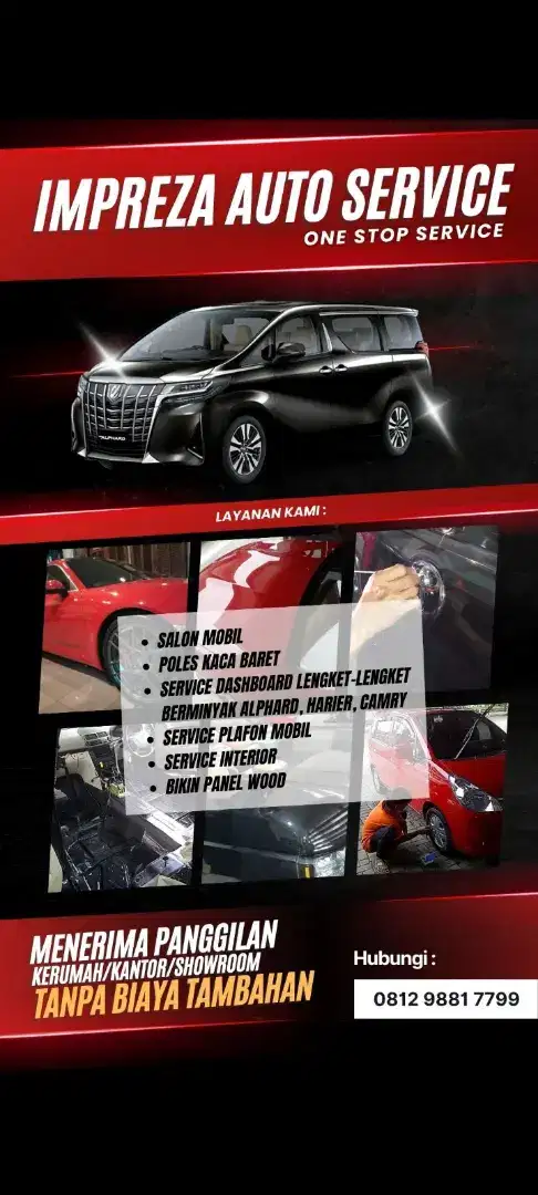 Salon mobil panggilan profesional, poles kaca baret, nano coating