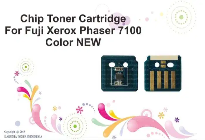 Chip Toner Cartridge For Fuji Xerox Phaser 7100 Color NEW - Biru