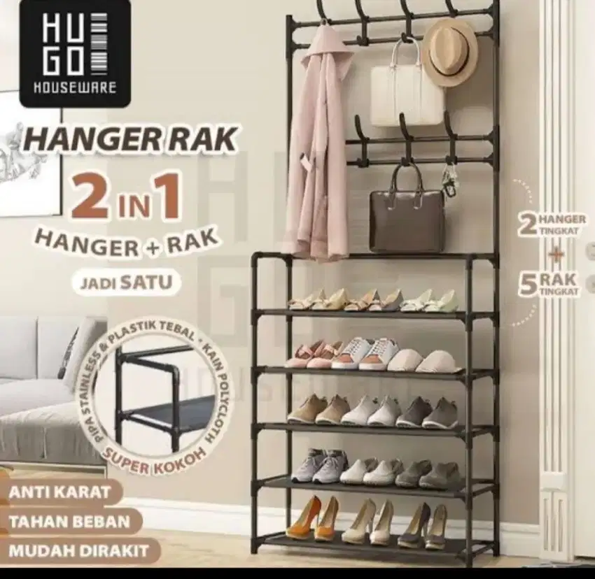 Rak.Hanger Portable 2 in 1