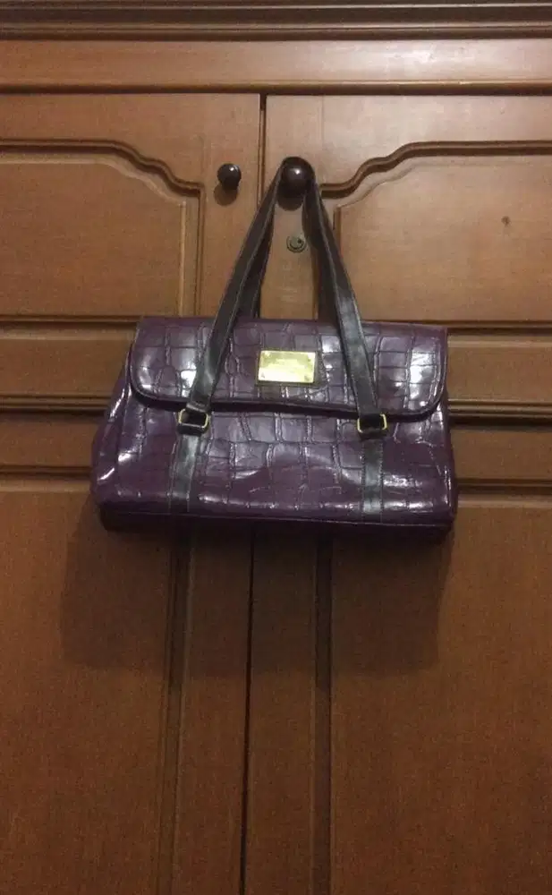 Tas Croco dark Ungu