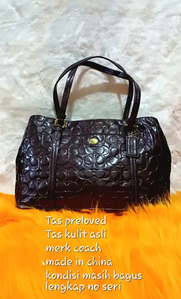 Tas kulit asli merk coach