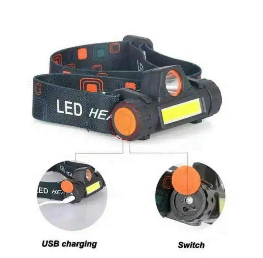 Headlamp USB / senter kepala