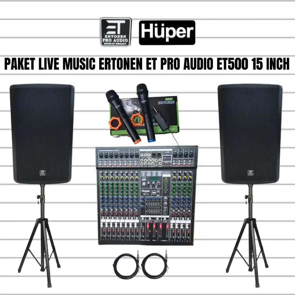 Paket Sound System Live Music Ertonen Huper 15 inch High Quality
